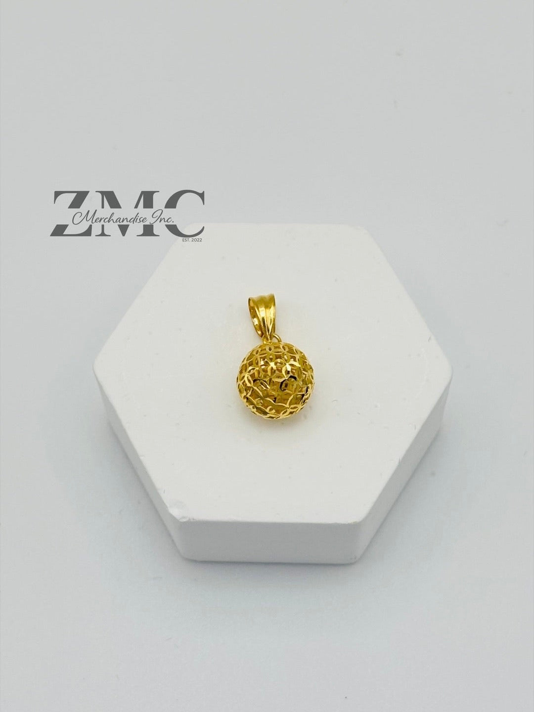 18K Gold Money Catcher Ball Pendant