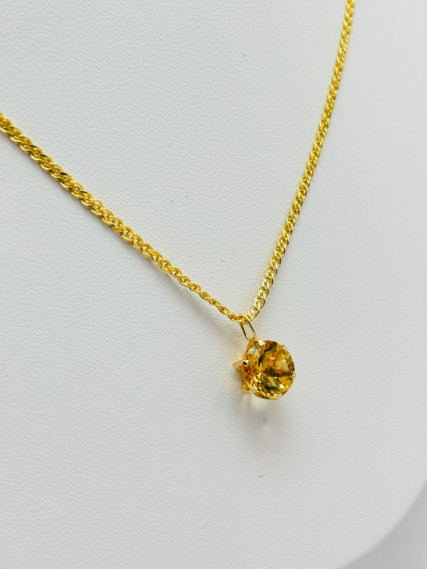 18K Gold Citrine Necklace