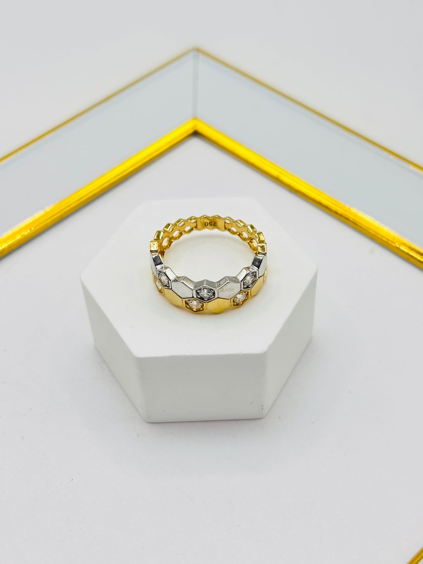 18K Gold Two-tone Ring