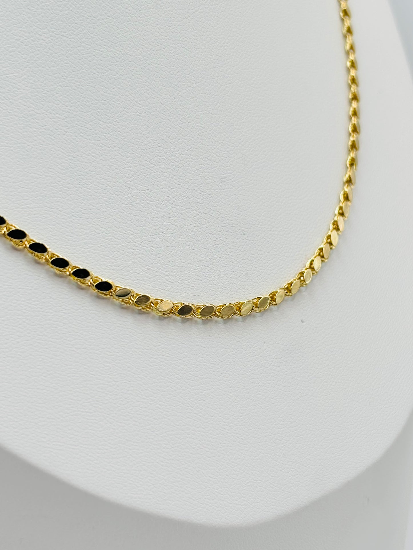 18K Gold Slim Damascus Chain