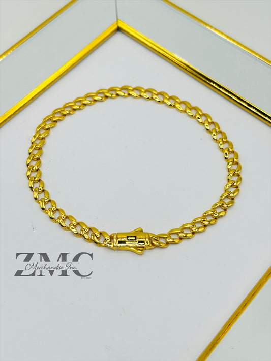 18K Gold Curb Bracelet