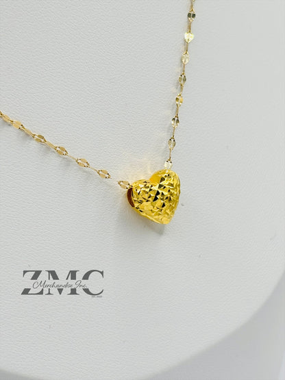 18K Gold Heart Dancing Necklace