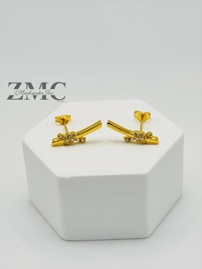 18K Gold Knot Earrings