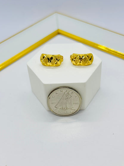 18K Gold Clip Type Earrings