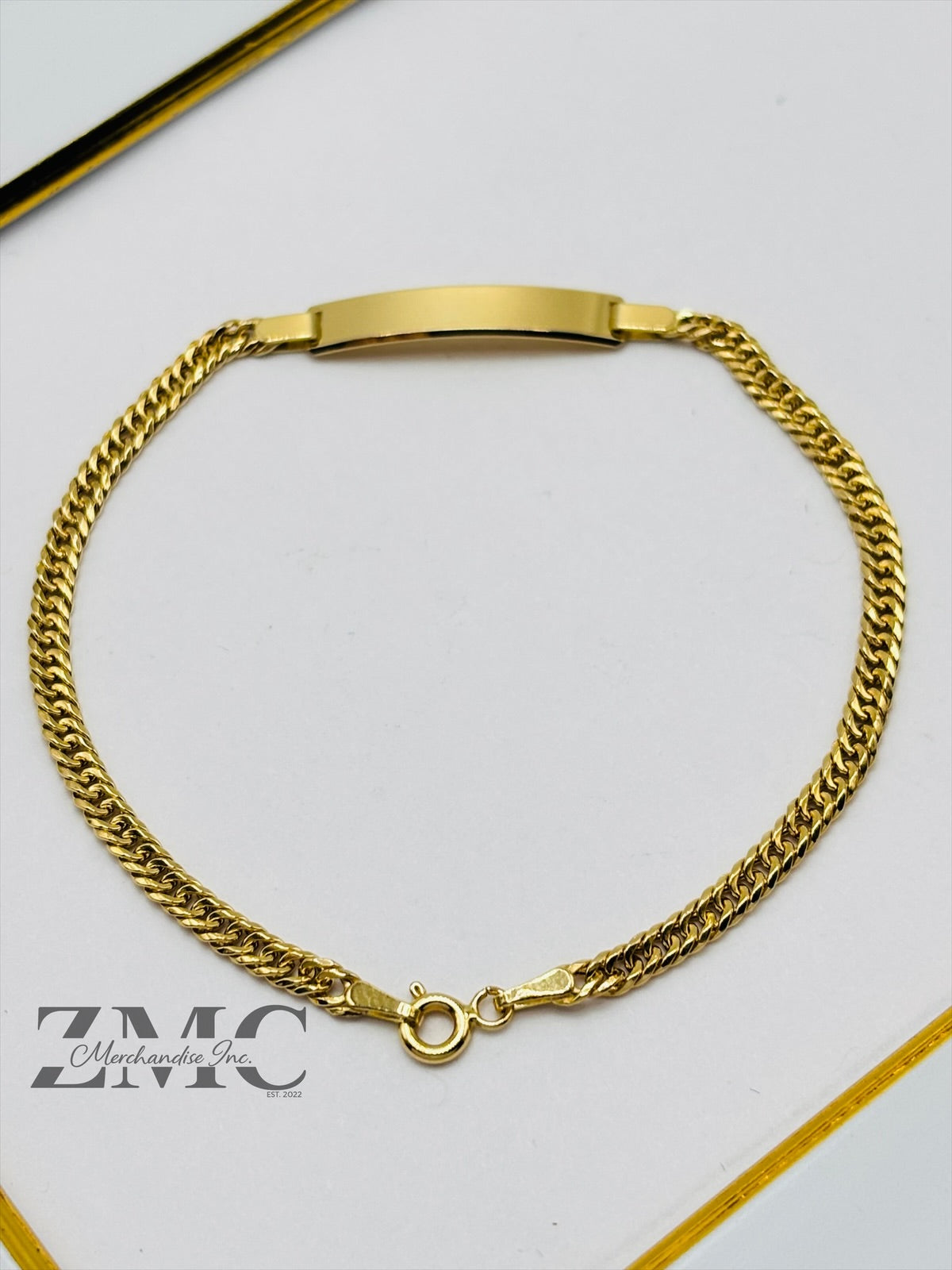 18K Gold Name Tag Braclet