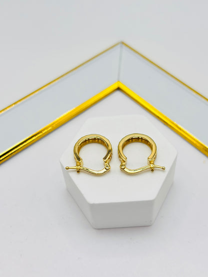 18K Gold Loop Earrings