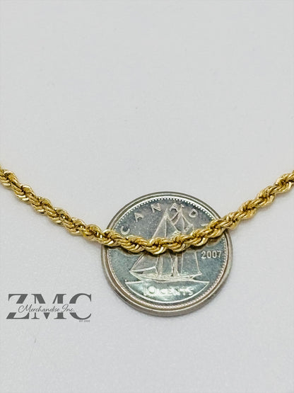 18K Gold Rope Bracelet