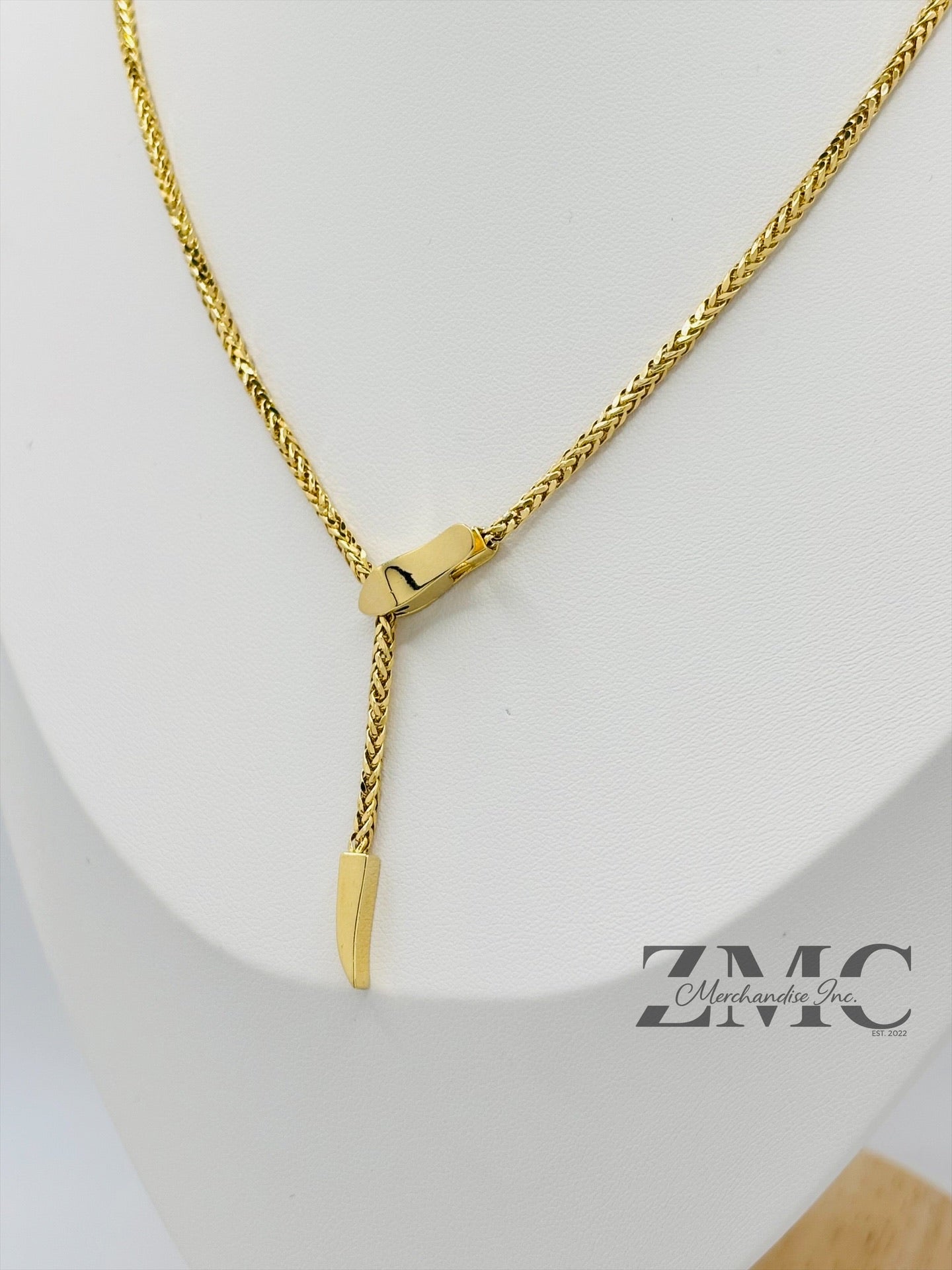 18K Gold Snake Bite Necklace