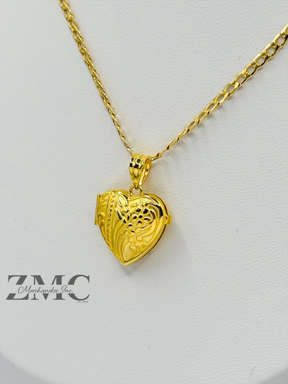 18K Gold Locket Necklace