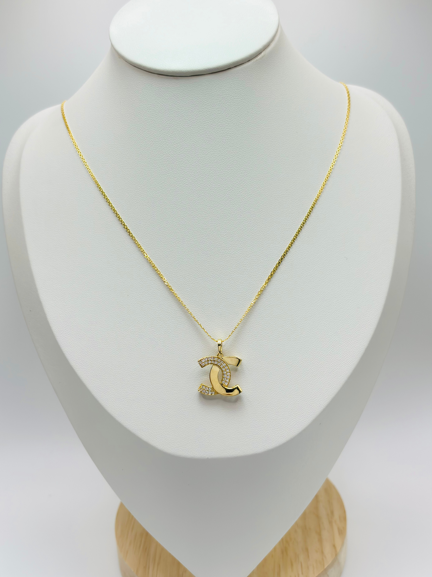 18K Gold C Necklace