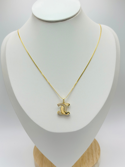 18K Gold C Necklace