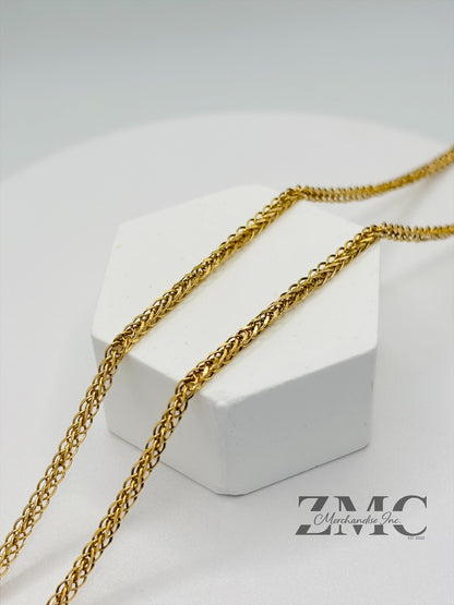 18K Gold Cross & Heart Necklace
