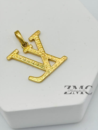 18K Gold L Pendant