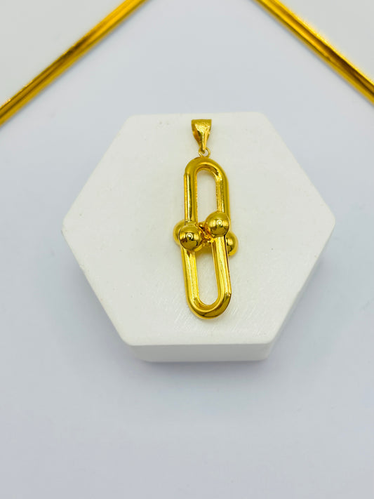 18K Gold Hardware Pendant