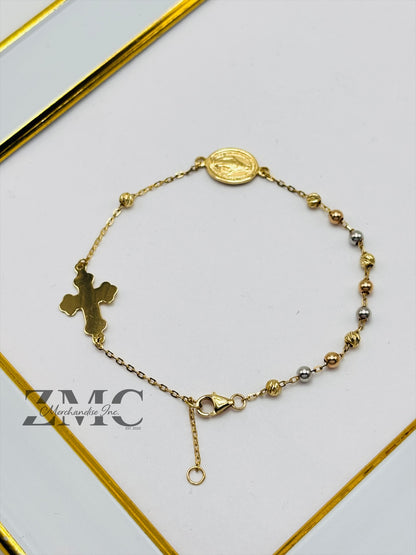 18K Gold Rosary Bracelet