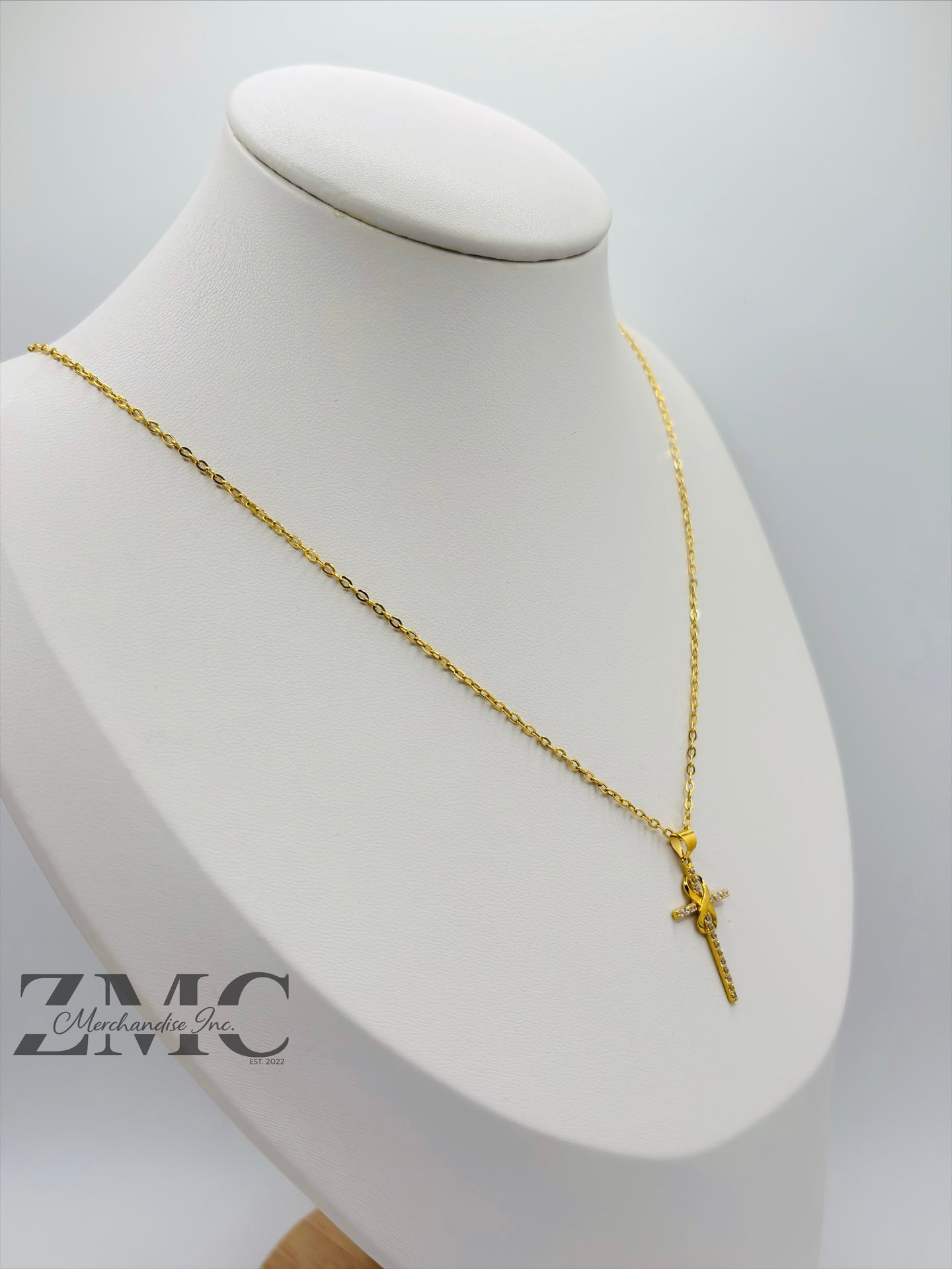 18K Gold Cross Necklace