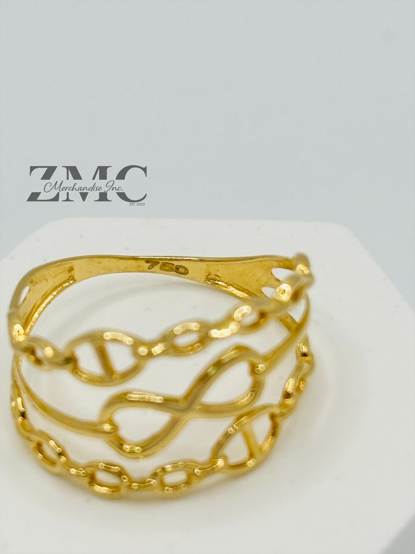 18K Gold G Layered  Ring