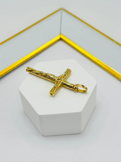 18K Gold Cross Pendant