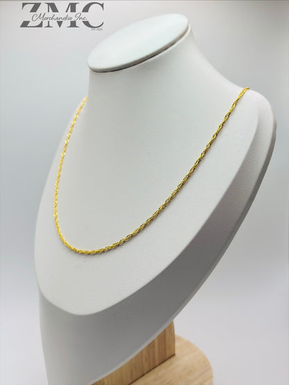 18K Gold Twisted Chain
