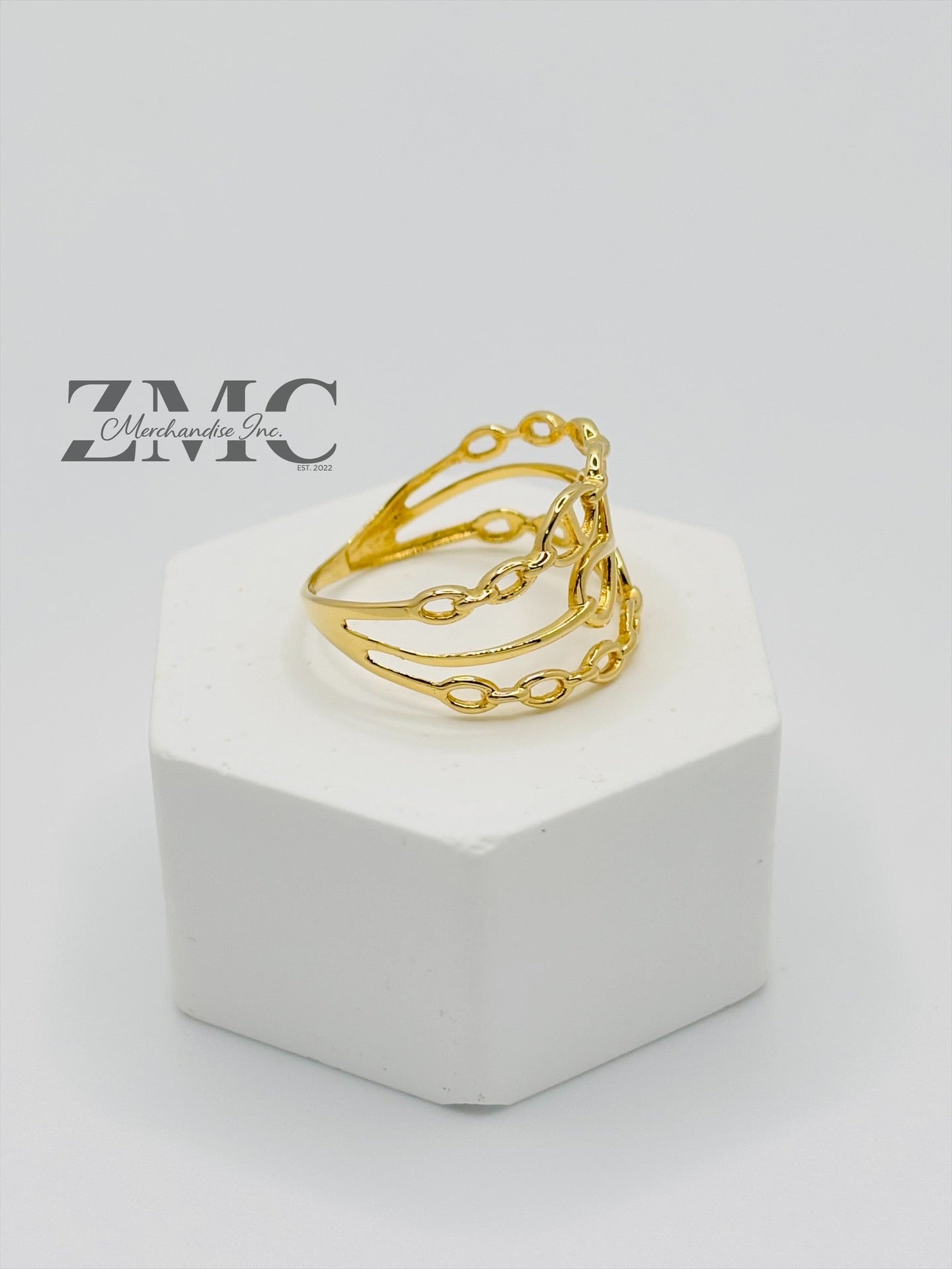 18K Gold G Layered  Ring