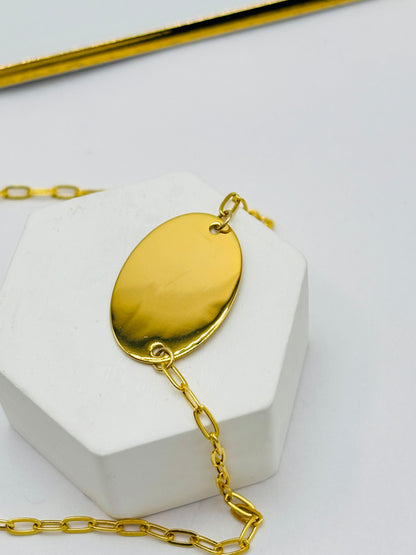 18K Gold Small Link Necklace
