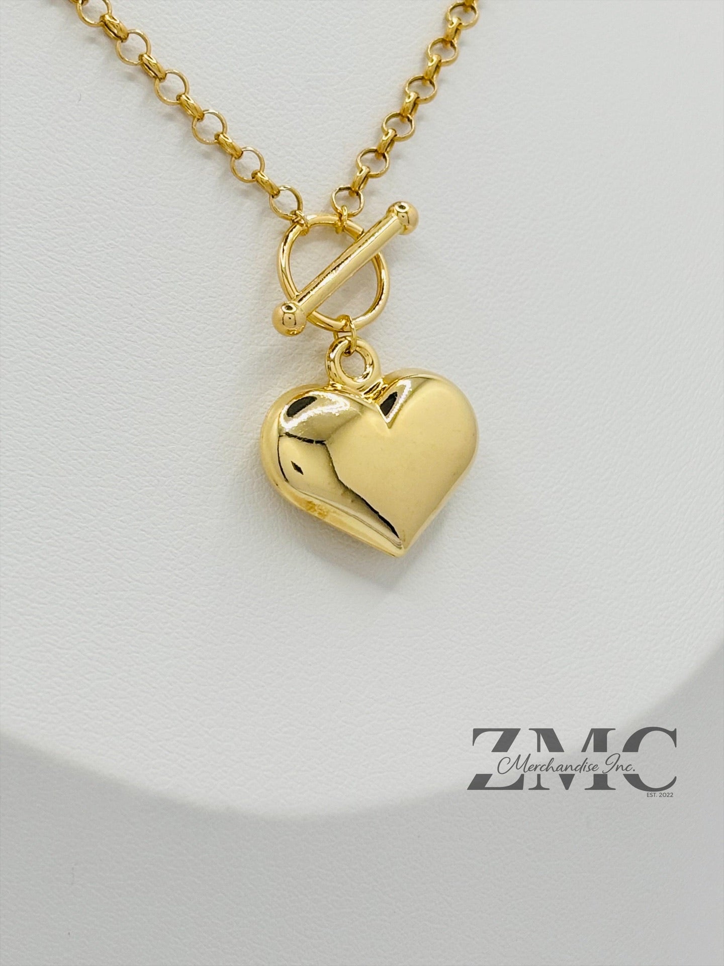 18K Gold Attached Heart Tauco Necklace