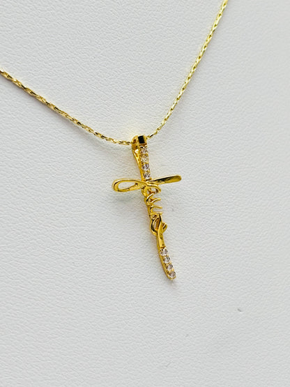 18K Gold Jesus Necklace