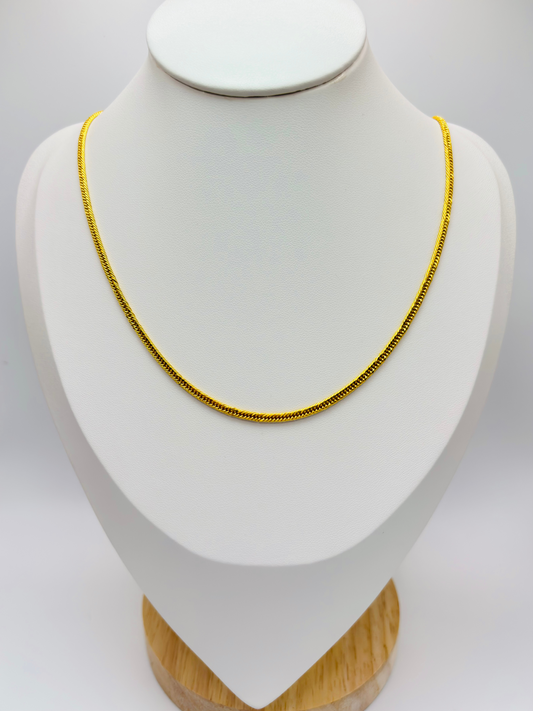 18K Gold Triple Lock Chain 16"