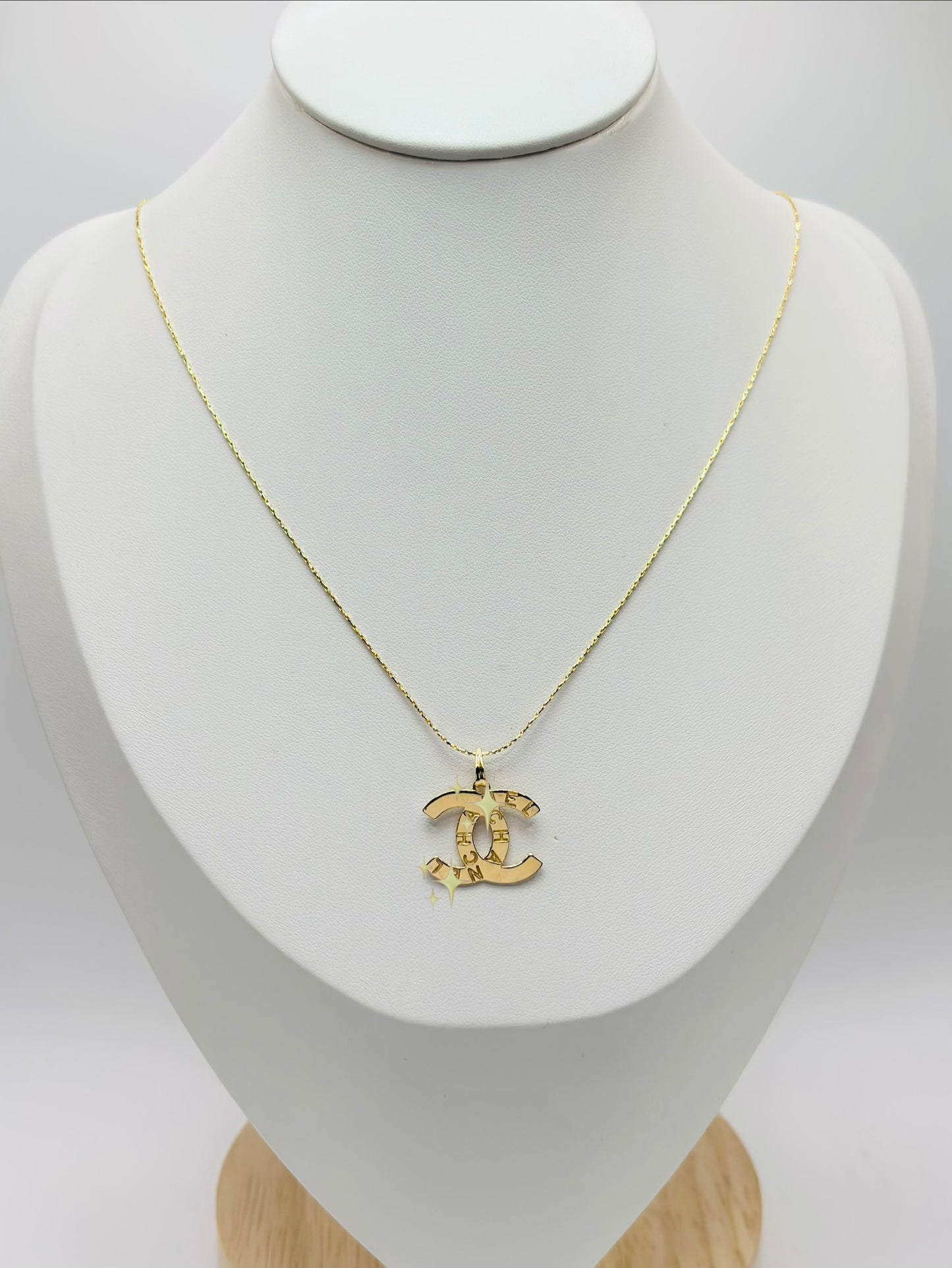 18K Gold C Necklace