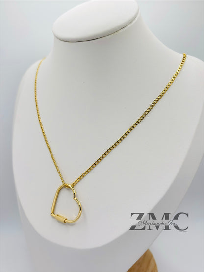 18K Gold Big Heart Necklace