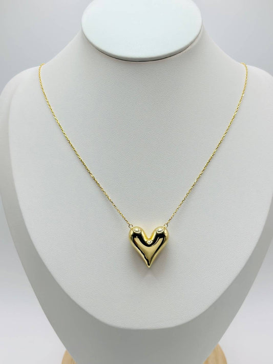 K18 Japan Gold Attached Heart Necklace