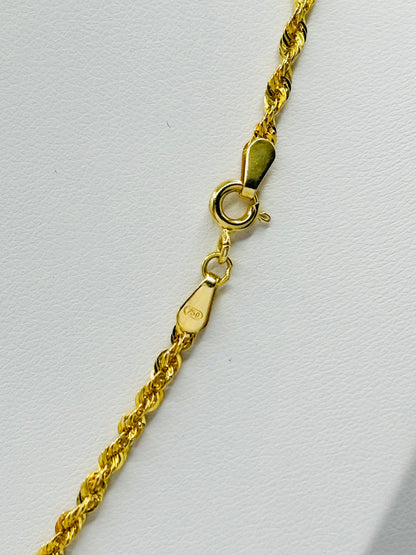 18K Gold Rope Necklace