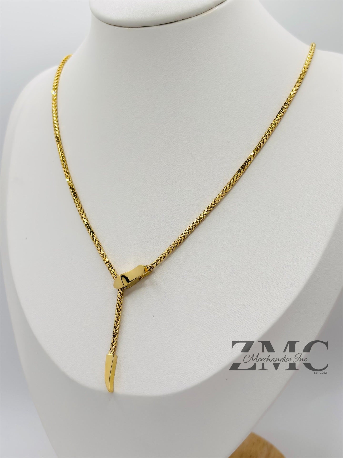 18K Gold Snake Bite Necklace