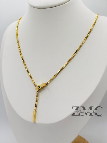 18K Gold Snake Bite Necklace