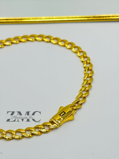 18K Gold Curb Bracelet