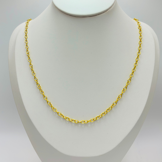 18K Gold Circle Chain