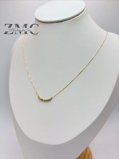 18K Gold Attached 7 Stone Necklace 0.168 carat Natural Diamond