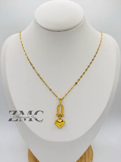 18K Gold Hardware Heart Dancing Necklace