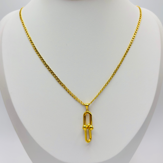18K Gold Curb Necklace