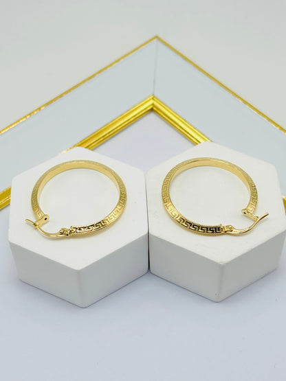 18K Gold Big Loop Earrings