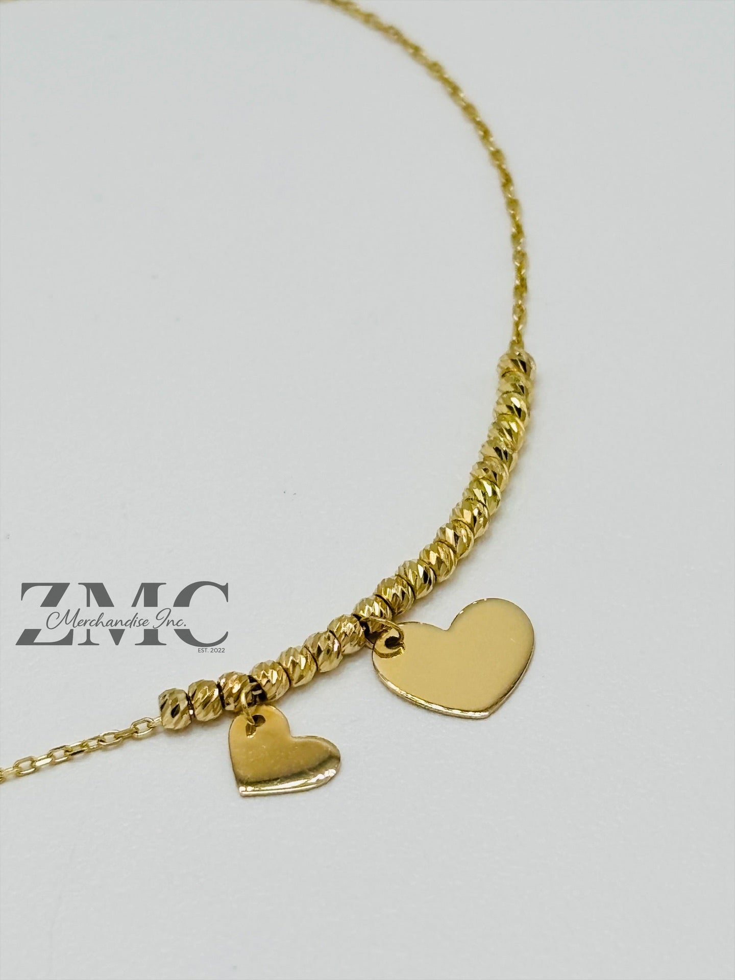 18K Gold Bracelet with Heart Charm