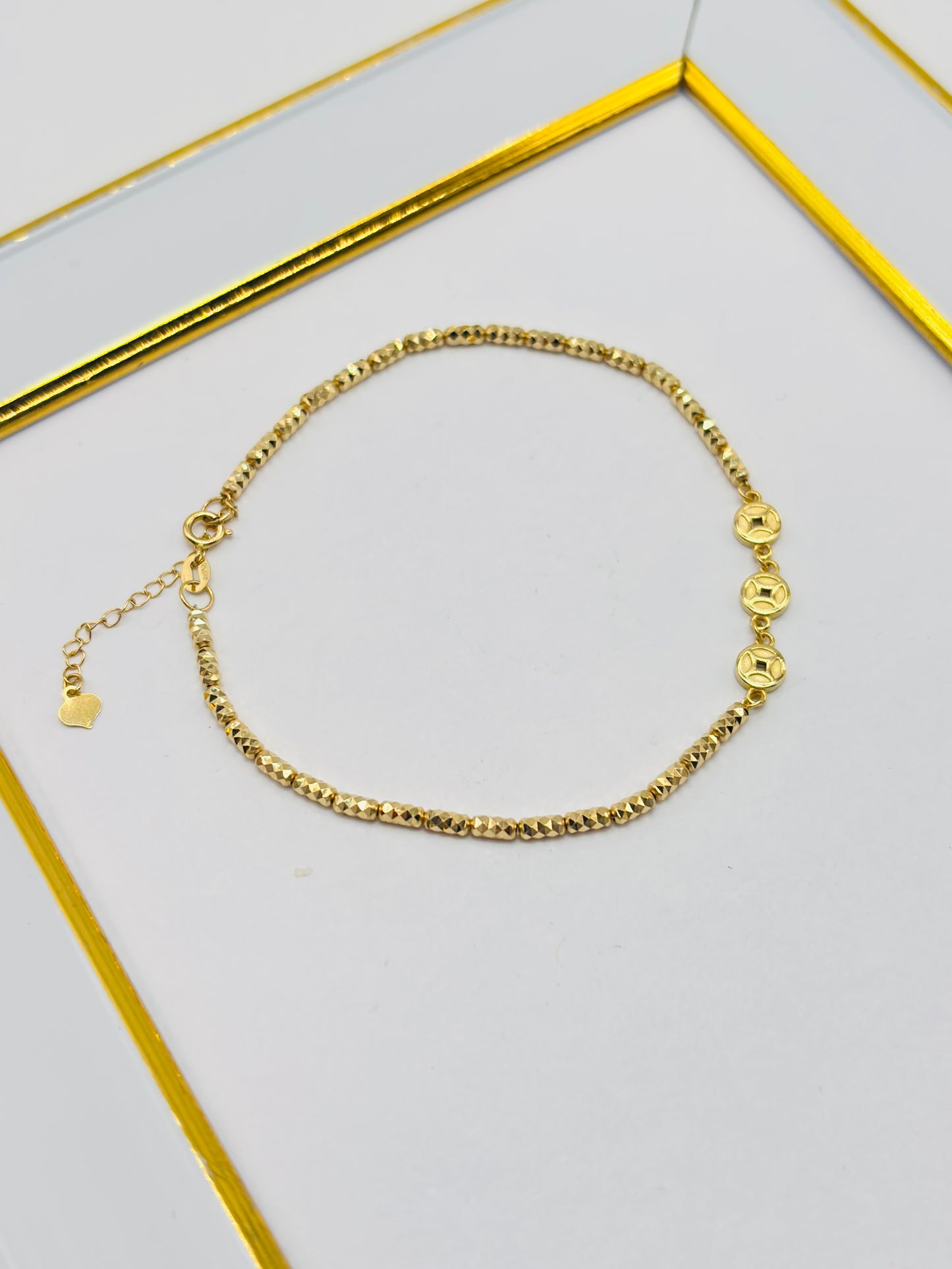 18K Gold Lucky Money Coin Bracelet
