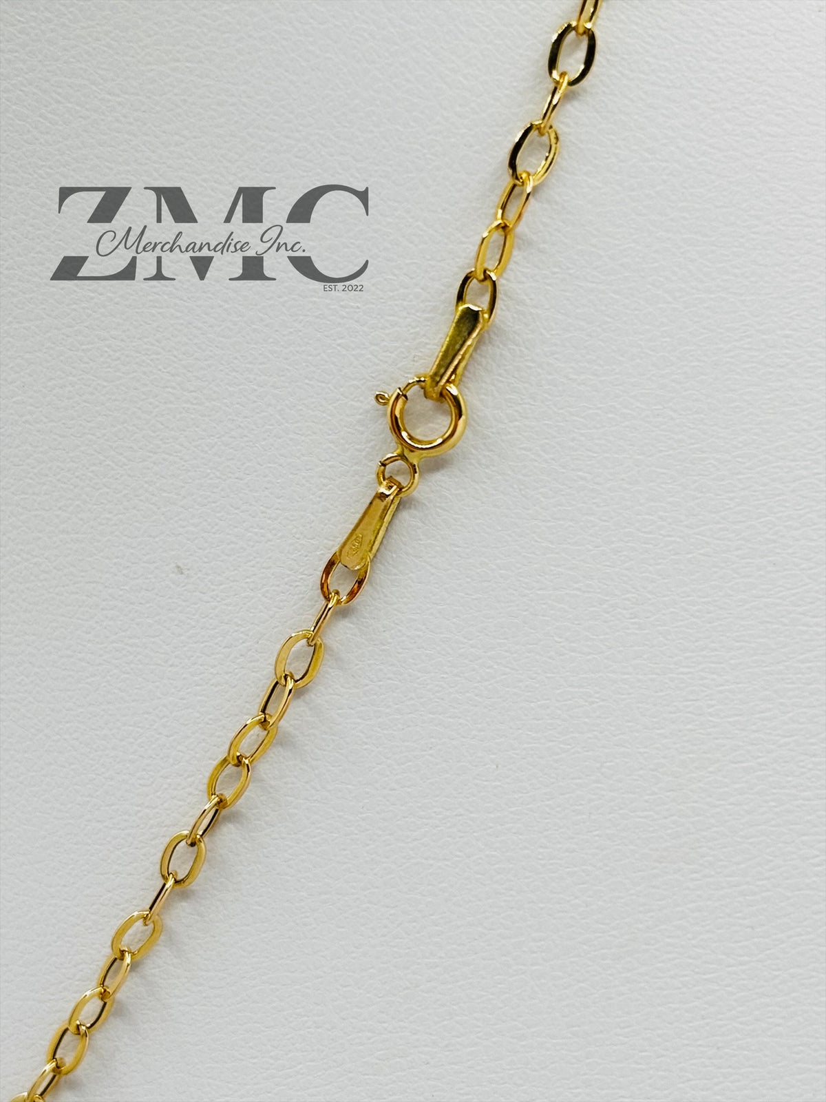 18K Gold Cross Stone Necklace