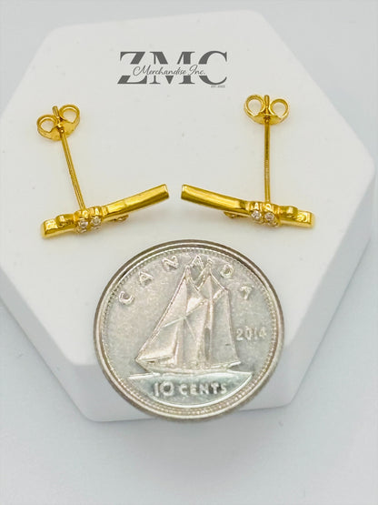 18K Gold Knot Earrings