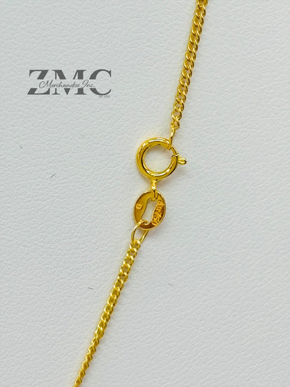 18K Gold Double Cross Necklace