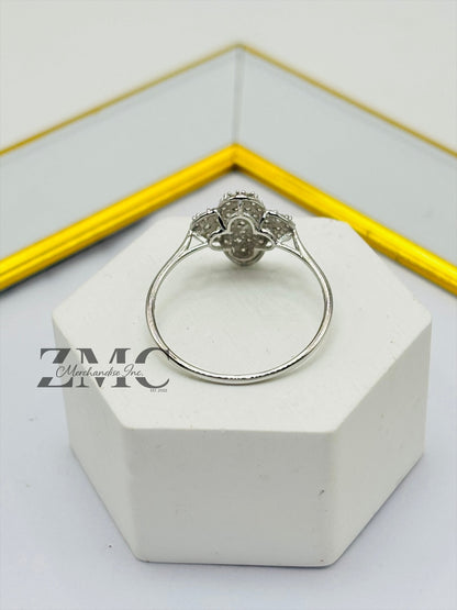 K18 Japan Gold Clover 0.50 carat Natural Diamond Ring