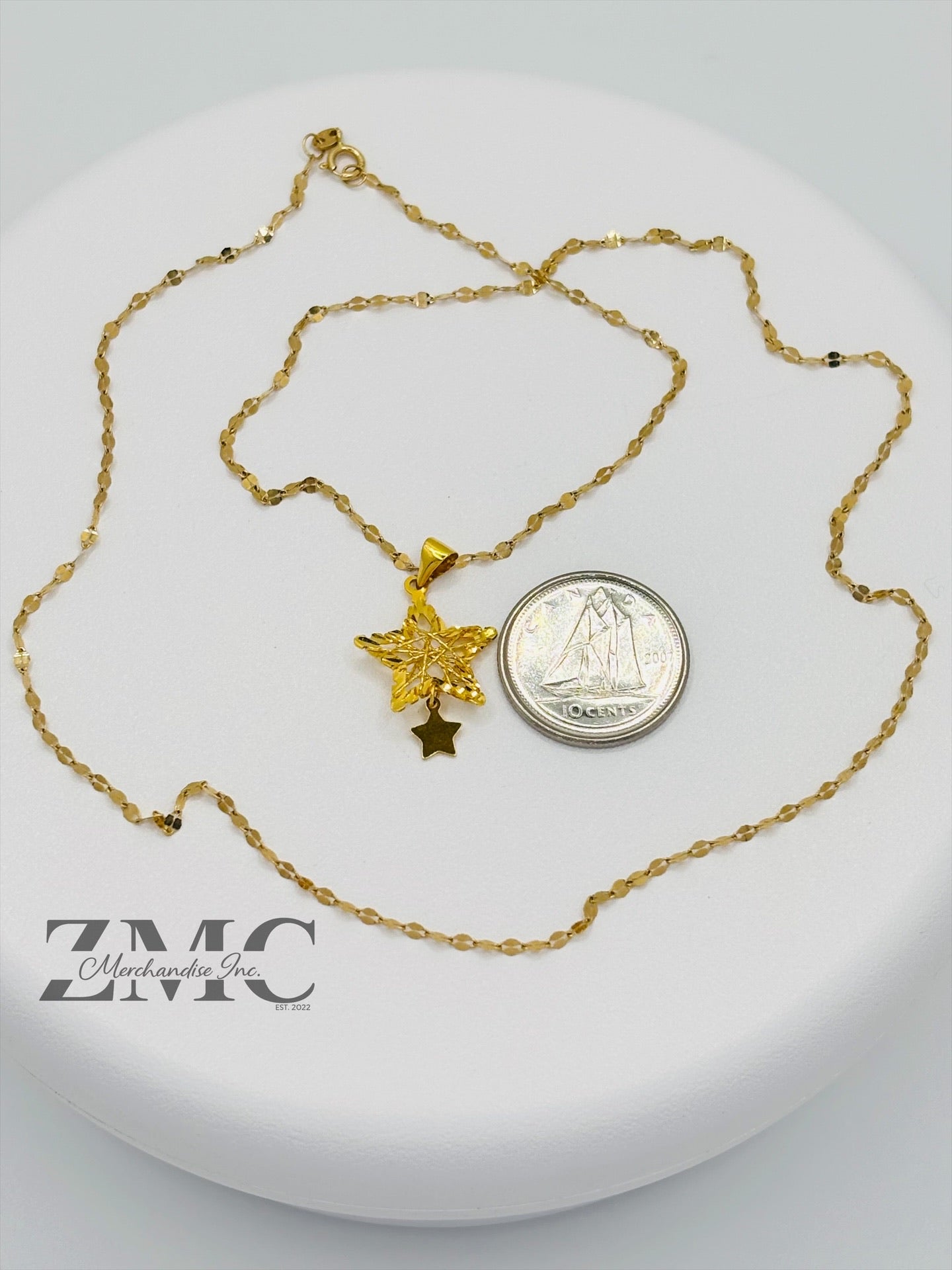 18K Gold Star Necklace