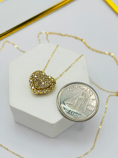 K18 Japan Gold Many Ways Pendant Natural Diamonds with FREE 18K Gold Chain