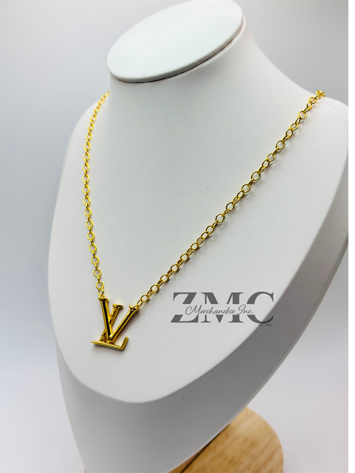 18K Gold L Attached Necklace
