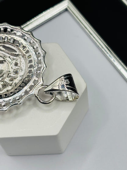 S925 Silver Big Jesus Face Pendant